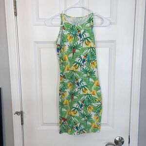 American Apparel Multicolor Tropical Print Dress